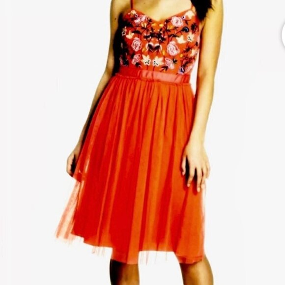 NWT French Connection Azalea Genoa Embroidered Short Dress - Picture 1 of 8